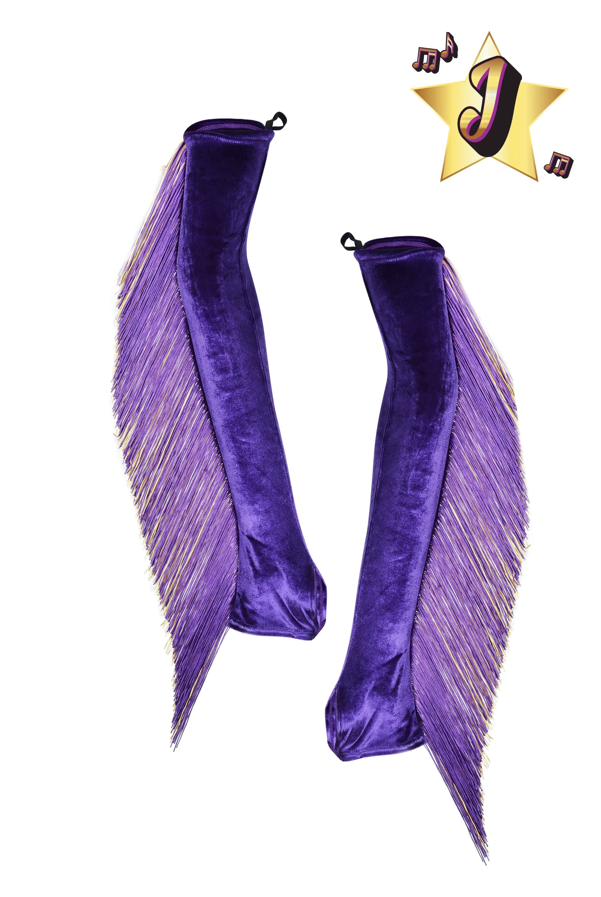 Jamettes Velvet Fringe Gloves Sea Dragon Studio
