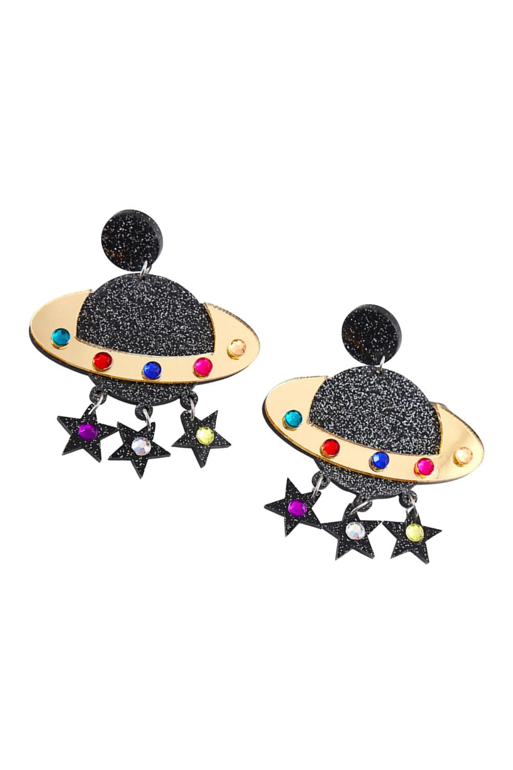 Sea Dragon Studio Outta This World Earrings gender-neutral festival jewelry — festival and rave wear, worn at festival.