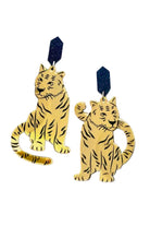 Sea Dragon Studio Go Get 'Em Tiger Earrings gender-neutral festival jewelry — festival and rave wear, worn at festival.