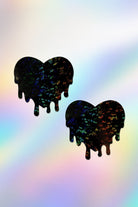 Sea Dragon Studio holographic womens festival pasties — Burning Man and rave wear, worn at festival.