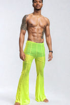 Sea Dragon Studio mesh mens festival flares — Burning Man and festival and rave wear, worn at festival.