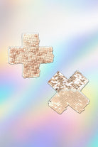 Sea Dragon Studio sequin womens festival pasties — Burning Man and rave wear, worn at festival.