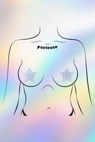 Luxury Jeweled Crystal Silver Star Nipple Pasties by Pastease Pasties PASTEASE 