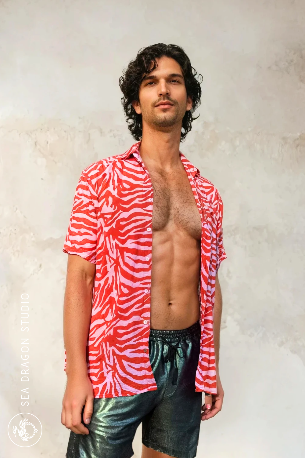 Sea Dragon Studio The Coastal Mirage – Heatwave Shirt gender-neutral festival wear — festival and rave wear, worn at festival.