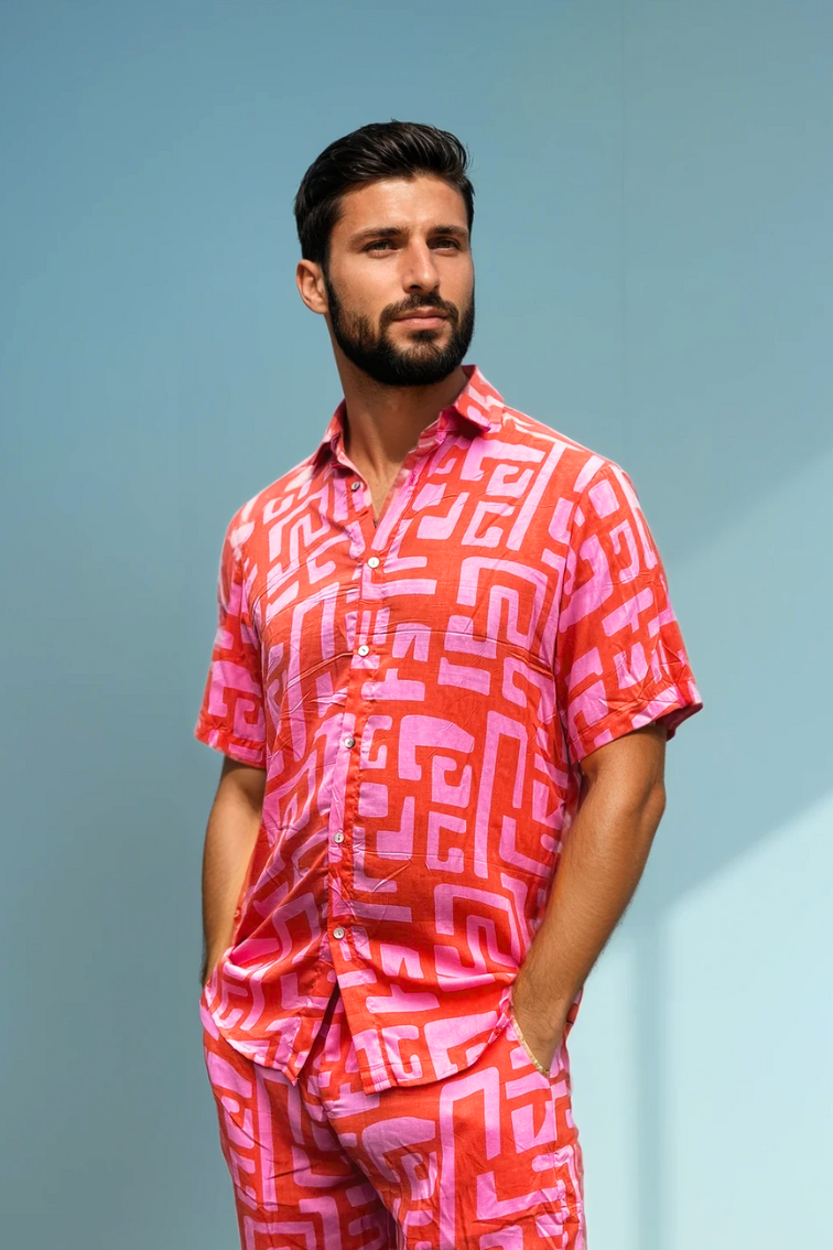 Sea Dragon Studio Hazy Maze Summer Punch Shirt gender-neutral festival wear — festival and rave wear, worn at festival.