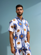 Sea Dragon Studio linen gender-neutral festival shirt — festival and rave wear, worn at festival.