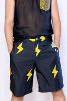 Sea Dragon Studio Storm Chaser Zenith Shorts mens festival wear — Burning Man and rave wear, worn at festival.