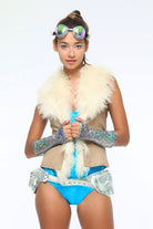 Sea Dragon Studio holographic gender-neutral festival accessory — festival and rave wear, worn at festival.