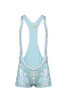 Sea Dragon Studio holographic mens wrestling singlet worn at festival - rave and Pride festival wear by Sea Dragon Studio.