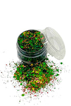 Sea Dragon Studio holographic gender-neutral body glitter gel — festival and rave and pride wear, worn at festival.