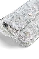 Cracked Silver Single Pocket Leather Bum Bag Leather Festival Belt SEA DRAGON STUDIO 