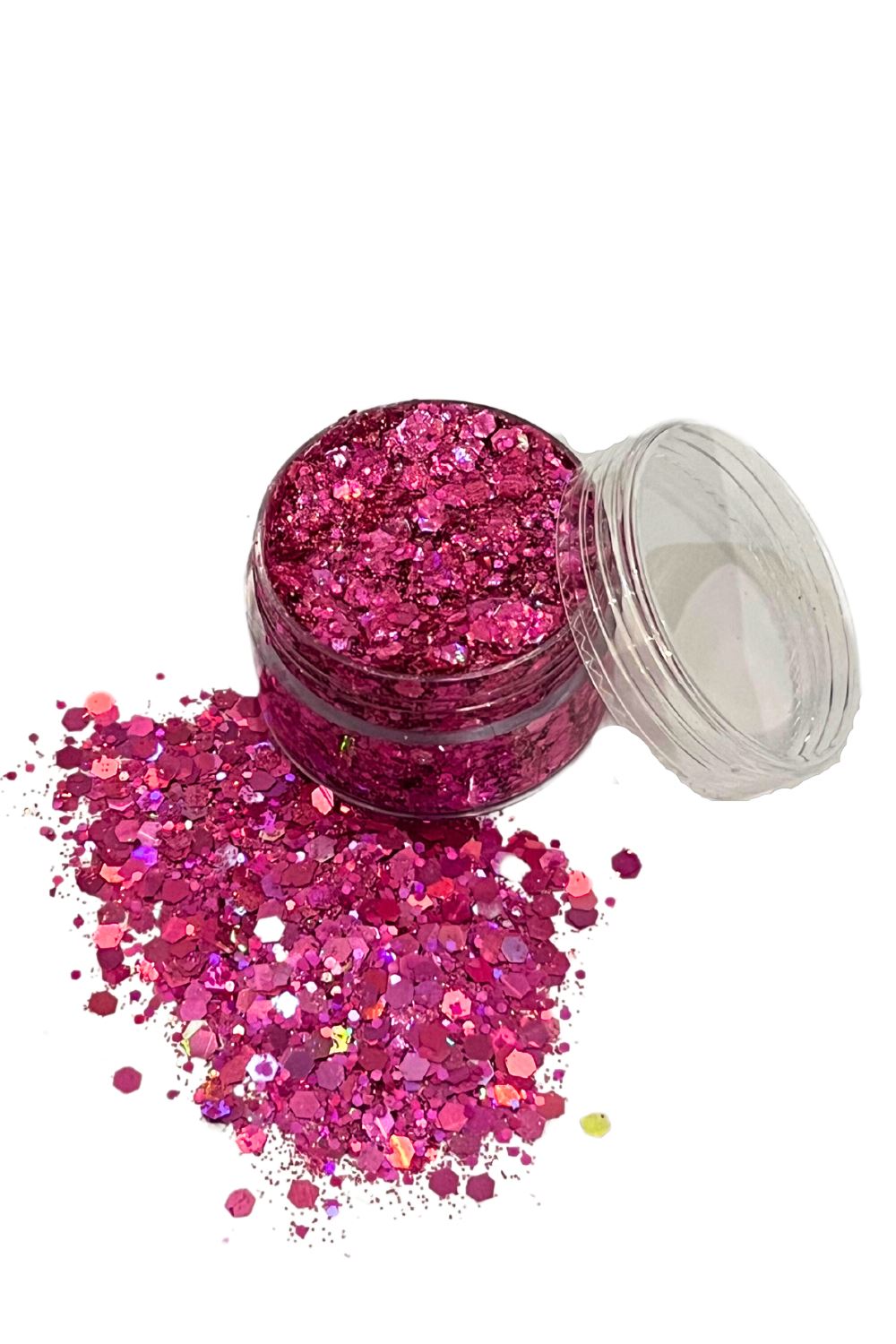 Sea Dragon Studio holographic gender-neutral body glitter gel — festival and rave and pride wear, worn at festival.
