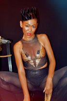 Sea Dragon Studio mesh holographic lightning tank - sheer mesh festival tank for Burning Man and EDM rave events.