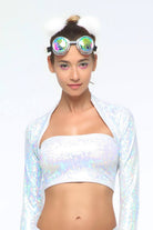 Holographic Bandeau Tube Top | 13 Colors - Womens Tops