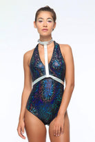 Sea Dragon Studio holographic gender-neutral festival accessory — festival and rave wear, worn at festival.