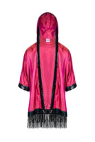 Sea Dragon Studio Hooded Iridescent Kimono – Iridescent Pink colorway, Burning Man festival kimono