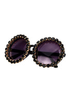 Sea Dragon Studio Jackie Oh! Jeweled Round Sunglasses gender-neutral festival sunglasses — festival and rave wear, worn at festival.