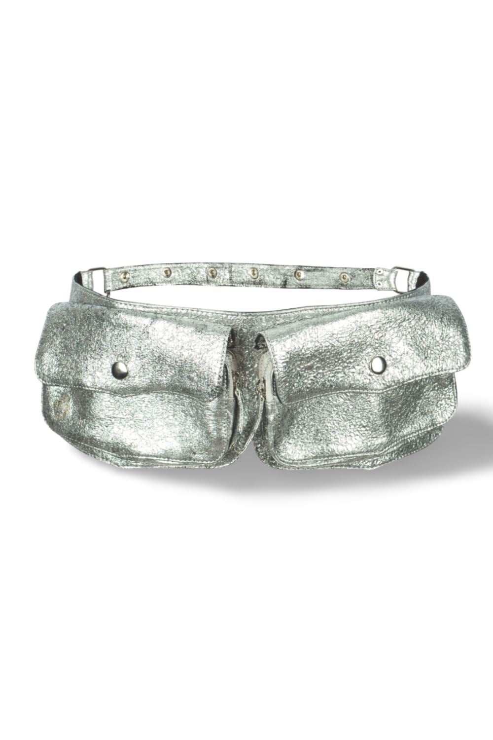 Sea Dragon Studio leather gender-neutral festival belt — festival and rave wear, worn at festival.