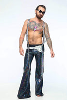 Sea Dragon Studio holographic flares color options - festival rave pants available in 13 holographic colors.