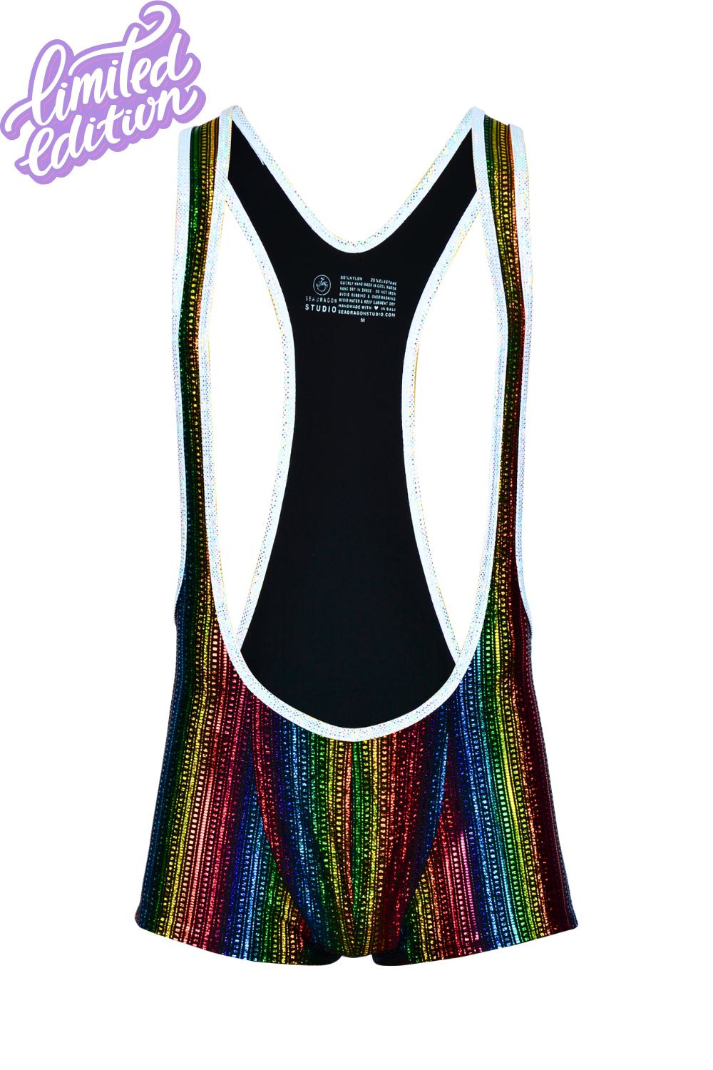 Sea Dragon Studio Taste The Rainbow Mens Wrestling Singlet mens festival jumpsuit — festival and rave and pride wear, worn at festival.
