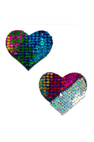 Sea Dragon Studio sequin womens festival pasties — festival and rave and pride wear, worn at festival.