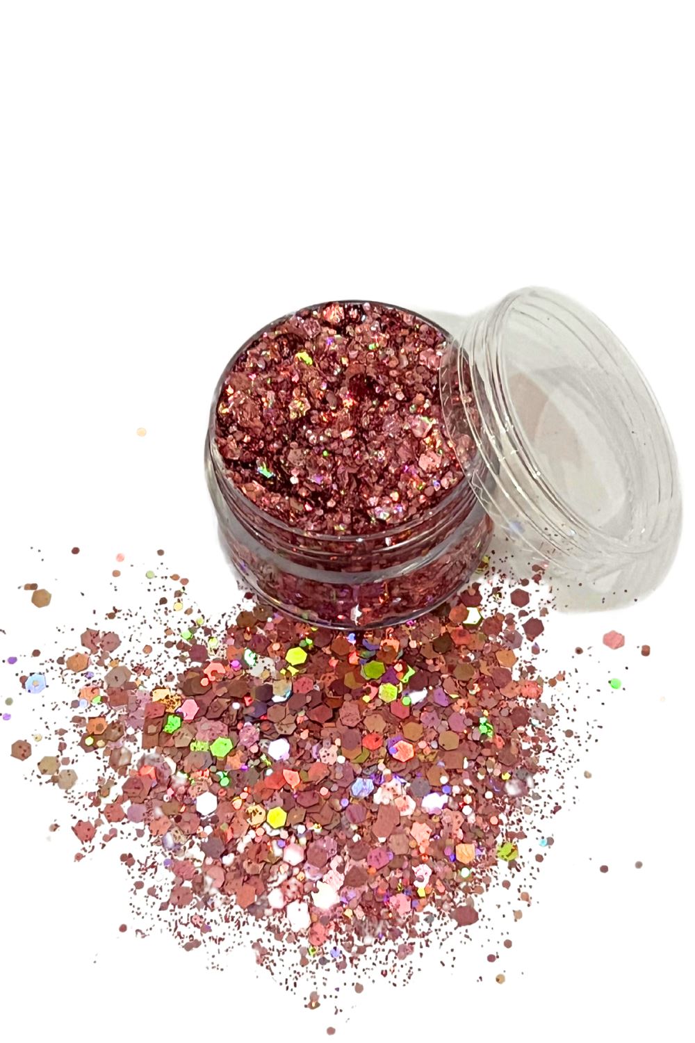 Sea Dragon Studio holographic gender-neutral body glitter gel — festival and rave and pride wear, worn at festival.