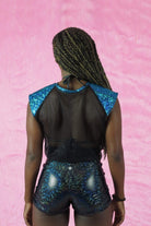 Holo Shoulder Mesh Tshirt | 13 Colors Womens Tops SEA DRAGON STUDIO 