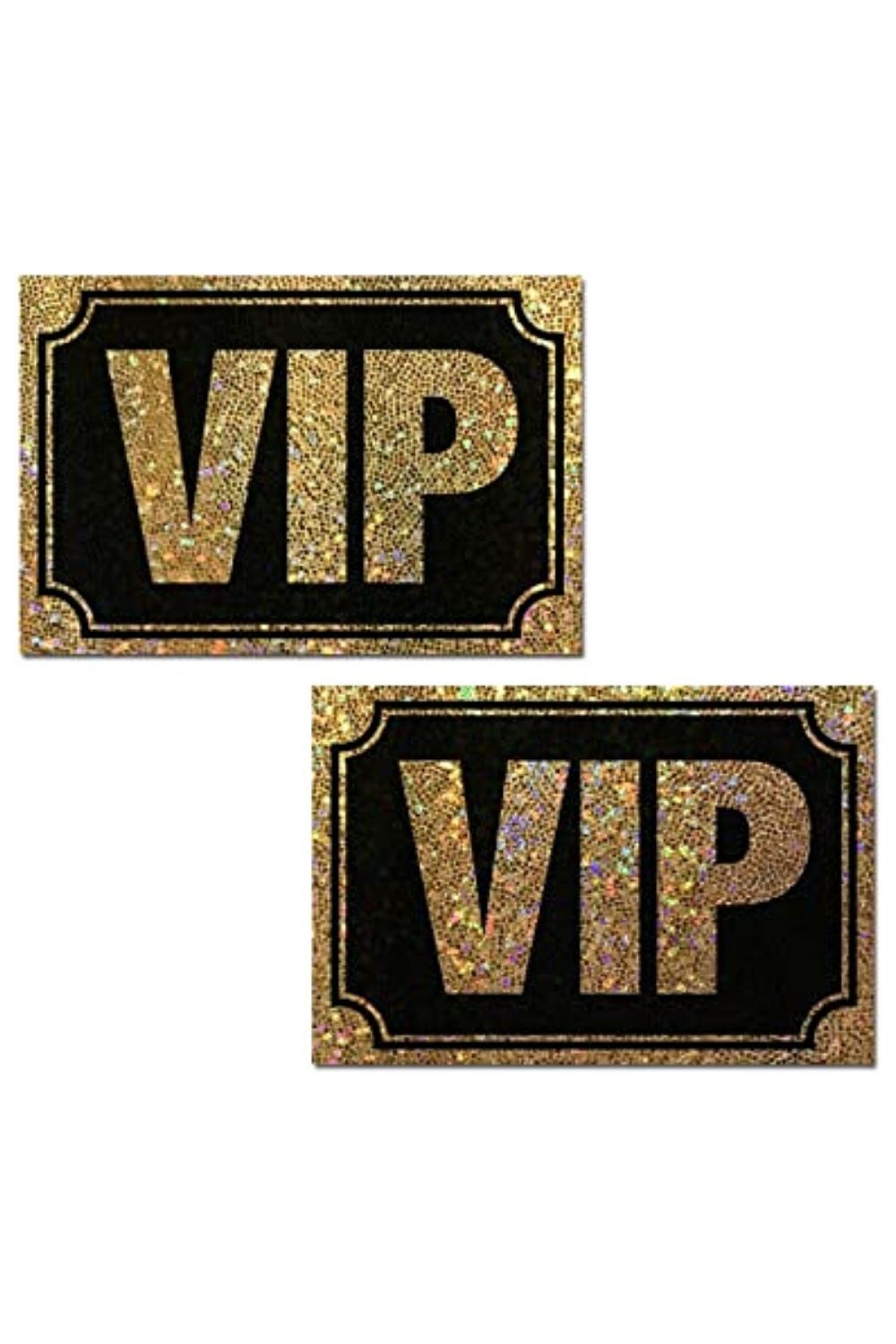 Sea Dragon Studio Black-Gold VIP Nipple Pasties womens festival pasties — festival and rave wear, worn at festival.