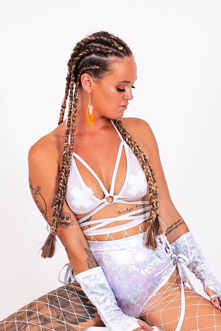 Ultra-Booty Lace-Up Holographic Hot Pants | 13 Colors Womens Bottoms SEA DRAGON STUDIO 